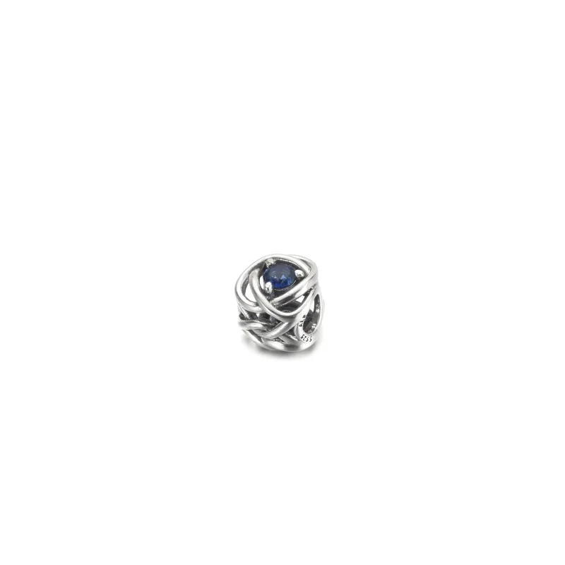 (imagine pentru) PANDORA Cercei Eternity Circle albastru septembrie - 790065C07 - Vizualizare 2