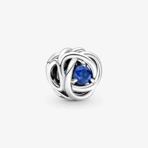 (imagine pentru) PANDORA Cercei Eternity Circle albastru septembrie - 790065C07