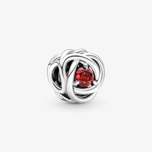 (imagine pentru) PANDORA Cercul Eternității Charm True Red Iulie - 790065C01