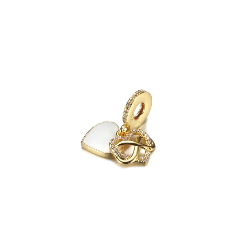 (imagine pentru) PANDORA charm strălucitor cu pandantiv în formă de inimă infinită - 759516C01 - Vizualizare 2