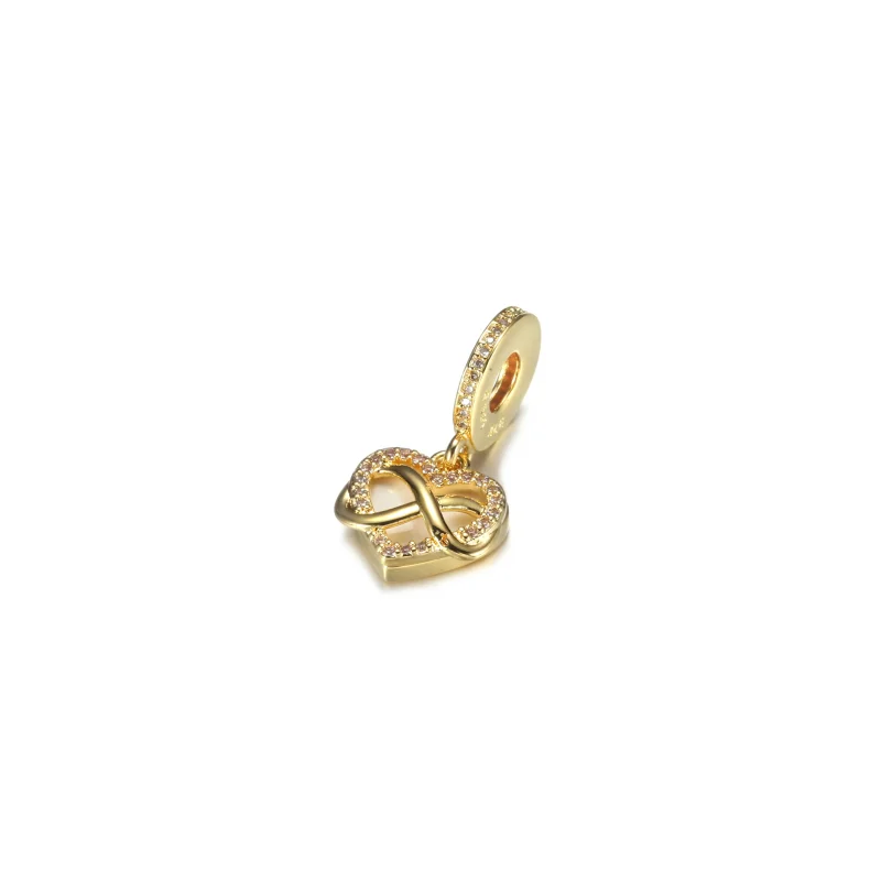 (imagine pentru) PANDORA charm strălucitor cu pandantiv în formă de inimă infinită - 759516C01 - Vizualizare 3