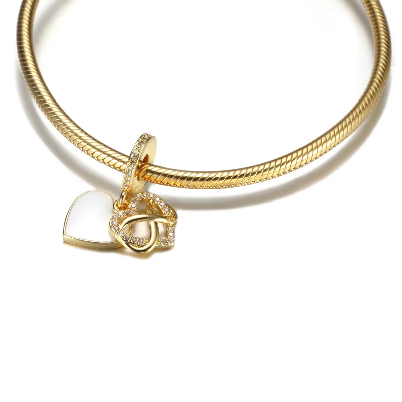 (imagine pentru) PANDORA charm strălucitor cu pandantiv în formă de inimă infinită - 759516C01 - Vizualizare 5