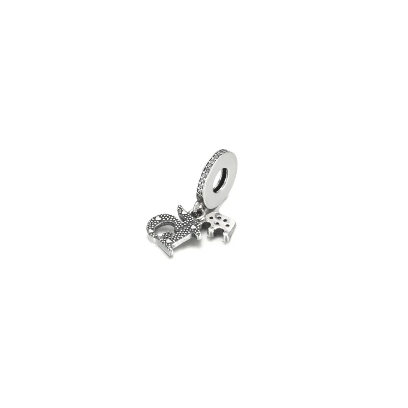 (imagine pentru) PANDORA Charmață suspendată aniversară a 15-a - 799540C01 - Vizualizare 4