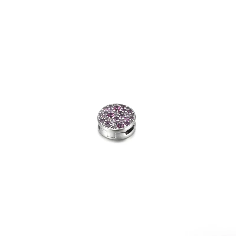 (imagine pentru) PANDORA Clip Charm Roz Pavé - 799362C01 - Vizualizare 4