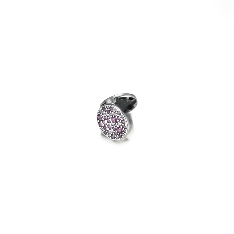 (imagine pentru) PANDORA Clip Charm Roz Pavé - 799362C01 - Vizualizare 5