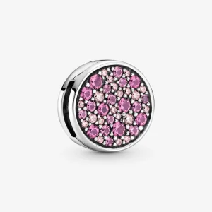 (imagine pentru) PANDORA Clip Charm Roz Pavé - 799362C01
