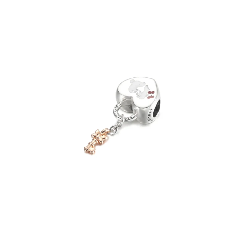 (imagine pentru) PANDORA Disney Broșă cu lacăt Mickey Mouse și Minnie Mouse - 780109C01 - Vizualizare 3