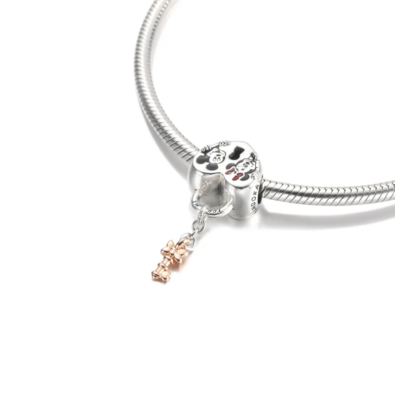 (imagine pentru) PANDORA Disney Broșă cu lacăt Mickey Mouse și Minnie Mouse - 780109C01 - Vizualizare 5