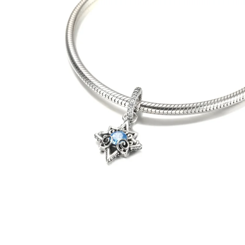 (imagine pentru) PANDORA Disney Cenușăreasa Pandantiv Stea Albastră - 399560C01 - Vizualizare 5