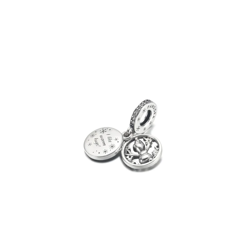 (imagine pentru) PANDORA Disney Frozen Snow Olaf - Pandantiv dublu suspendat - 799638C01 - Vizualizare 3