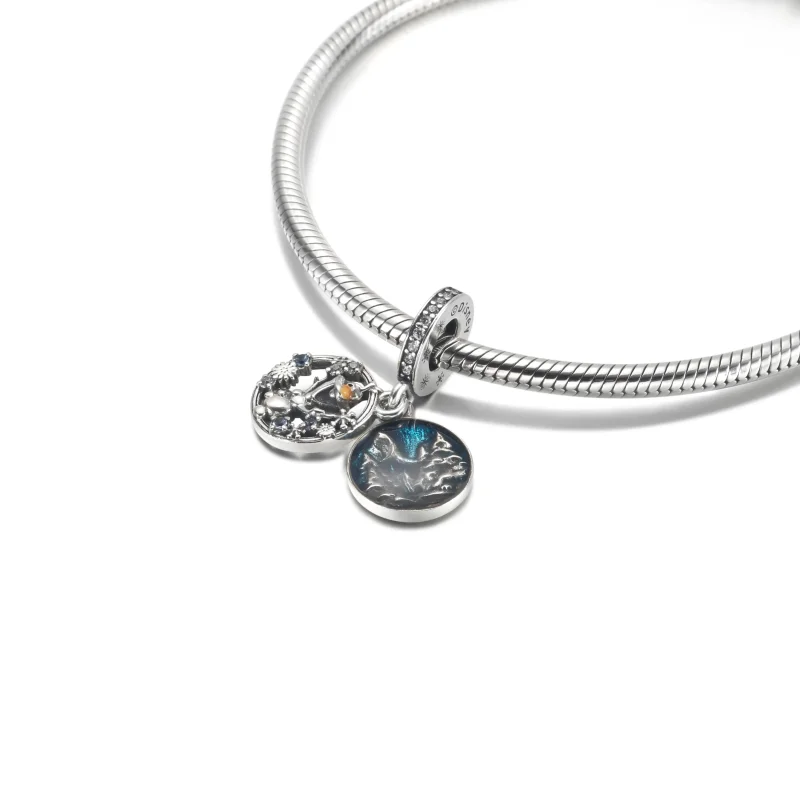 (imagine pentru) PANDORA Disney Frozen Snow Olaf - Pandantiv dublu suspendat - 799638C01 - Vizualizare 5