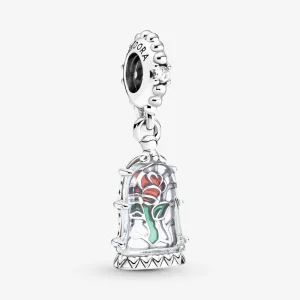(imagine pentru) PANDORA Disney Frumusețea și Bestia Floarea Fermecată Pandantiv Pandant - 790024C01