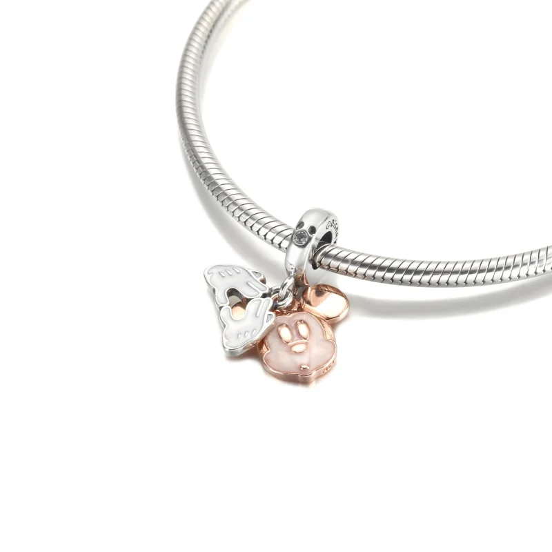 (imagine pentru) PANDORA Disney Mickey Mouse Breloc dublu cu pandantiv - 780112C01 - Vizualizare 5