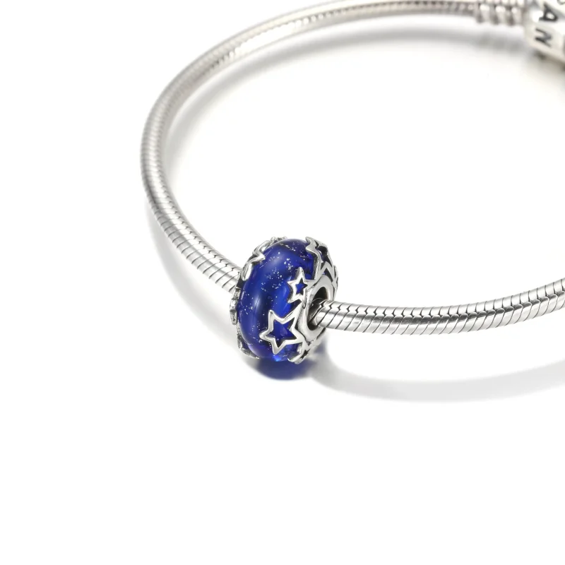 (imagine pentru) PANDORA Galaxy Albastru & Pandantiv Star Murano - 790015C00 - Vizualizare 5