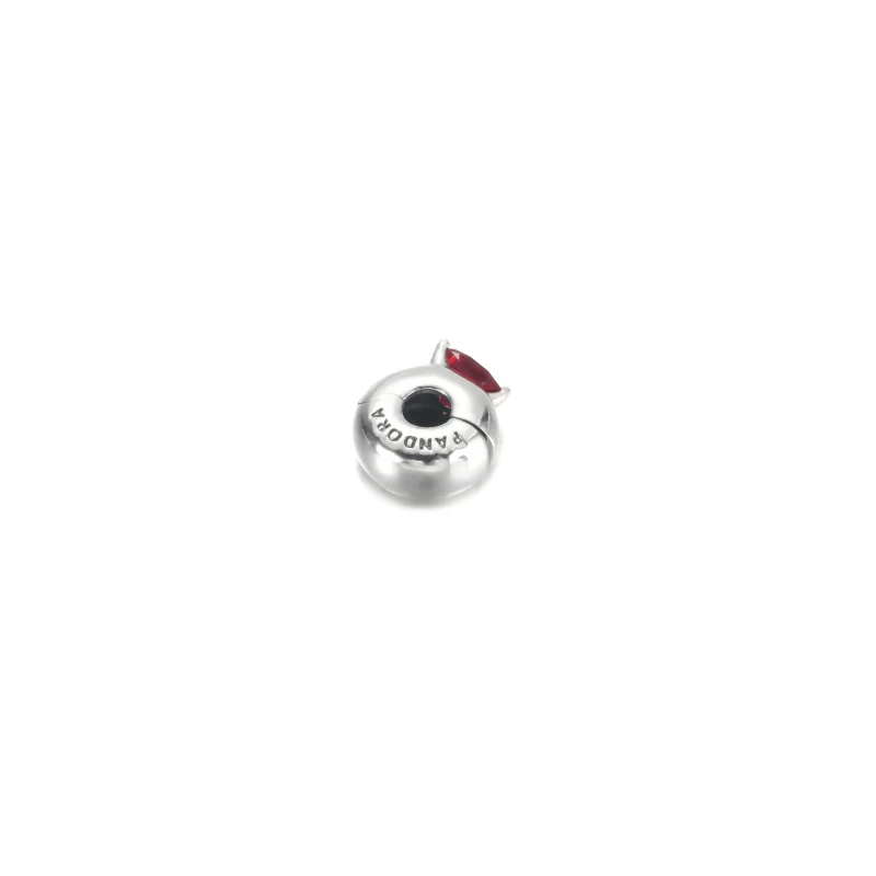 (imagine pentru) PANDORA Inimă Roșie Sclipitoare Clip de Farmec - 799203C01 - Vizualizare 4