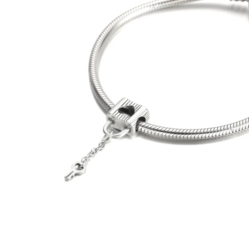 (imagine pentru) PANDORA Lacăt și breloc cheie inimă - 790095C01 - Vizualizare 5