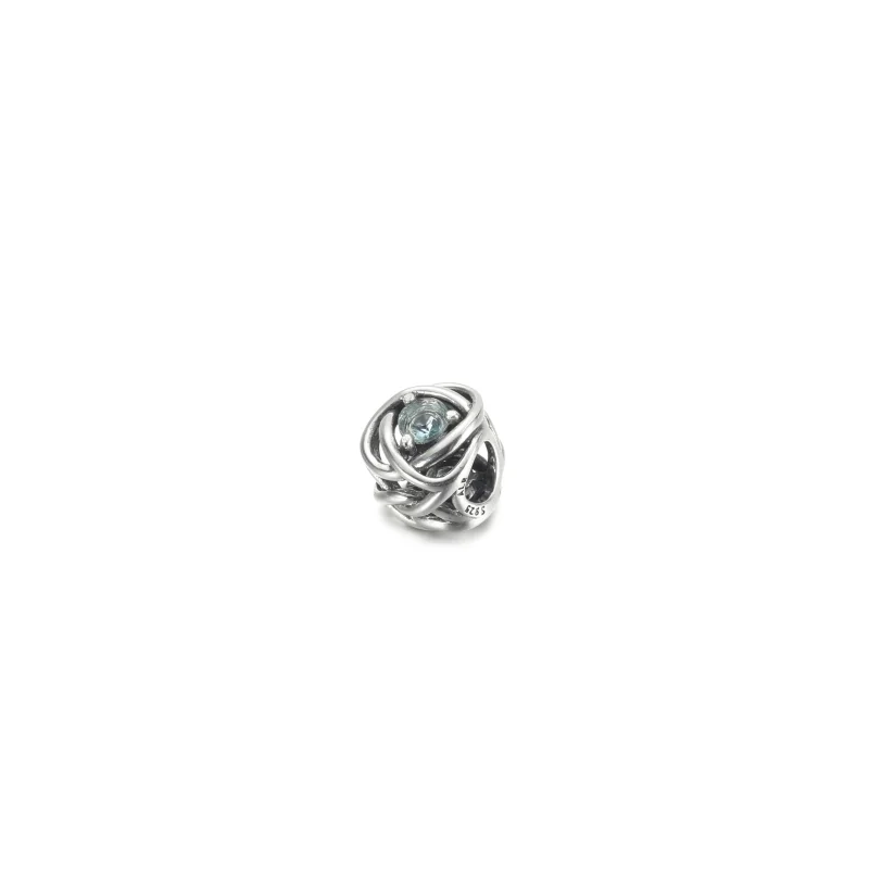 (imagine pentru) PANDORA Martie Sea Aqua Blue Eternity Circle Charm - 790065C09 - Vizualizare 2