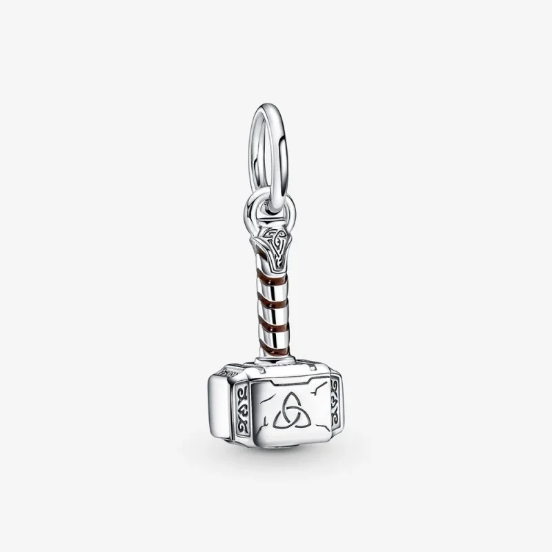 (imagine pentru) PANDORA Marvel, Cercei Pandantiv Thor's Hammer The Avengers - 790483C01