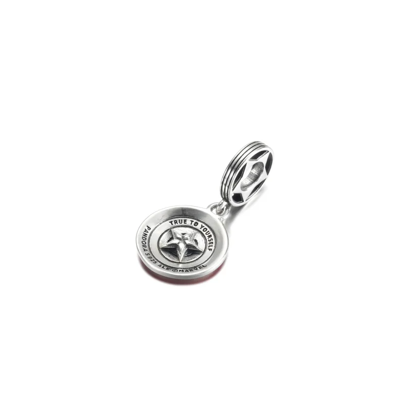 (imagine pentru) PANDORA Marvel The Avengers Pandantiv Captain America Scut - 790780C01 - Vizualizare 3