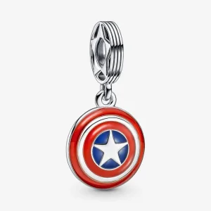 (imagine pentru) PANDORA Marvel The Avengers Pandantiv Captain America Scut - 790780C01