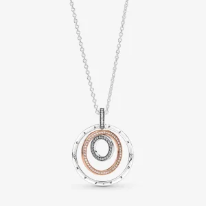 (imagine pentru) PANDORA Medalion și Colier Cu Două Tonalități - 389483C01