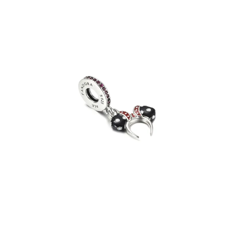 (imagine pentru) PANDORA Minnie Mouse Bandă de urechi neagră și albă - Breloc - P400942464791 - Vizualizare 3