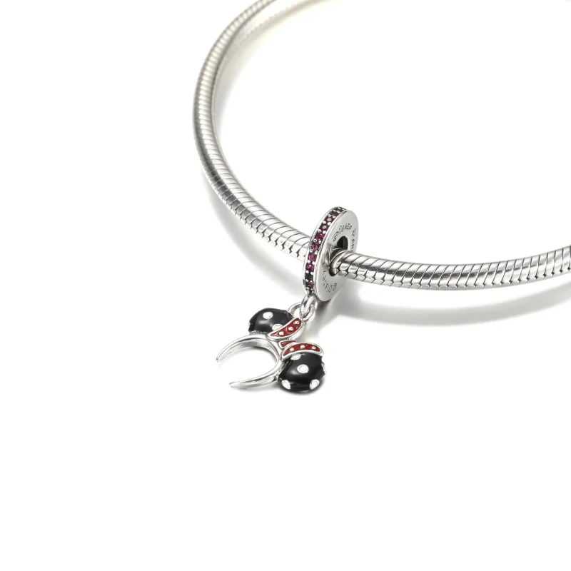 (imagine pentru) PANDORA Minnie Mouse Bandă de urechi neagră și albă - Breloc - P400942464791 - Vizualizare 5