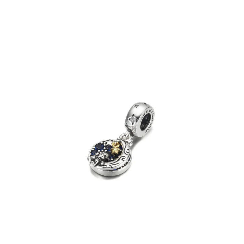 (imagine pentru) PANDORA Mos Craciun pe Luna Breloc cu doua componente - 769648C01 - Vizualizare 4