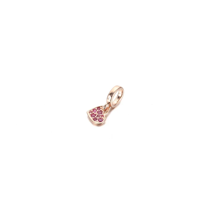 (imagine pentru) PANDORA Pandantiv Cercei Inima Inclinată Royal Purple Pavé - 789404C03 - Vizualizare 2