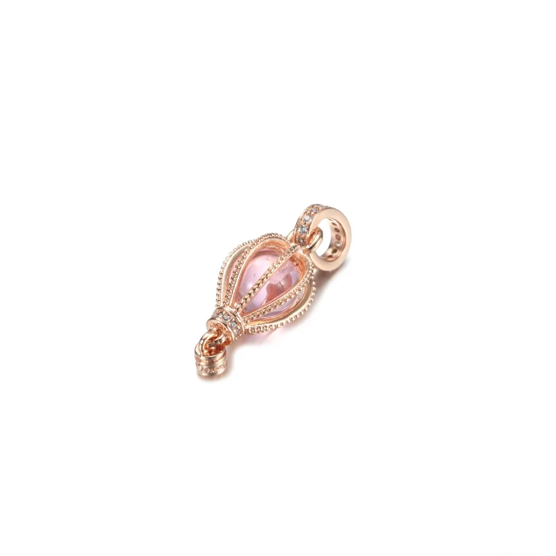 (imagine pentru) PANDORA Pandantiv Dangle Balon cu Aer Cald Roz Sclipitor - 789434C01 - Vizualizare 2