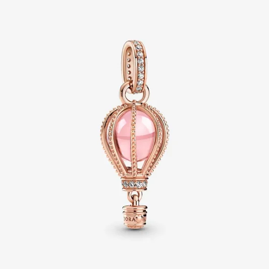 (imagine pentru) PANDORA Pandantiv Dangle Balon cu Aer Cald Roz Sclipitor - 789434C01