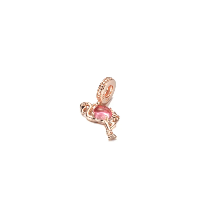(imagine pentru) PANDORA Pandantiv Flamingo din sticlă Murano roz - 789431C01 - Vizualizare 2