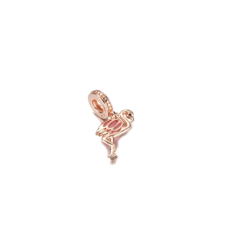 (imagine pentru) PANDORA Pandantiv Flamingo din sticlă Murano roz - 789431C01 - Vizualizare 3