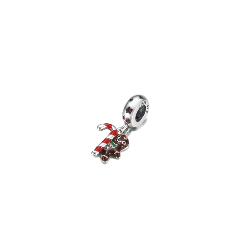 (imagine pentru) PANDORA Pandantiv Gingerbread Man - 799637C01 - Vizualizare 2