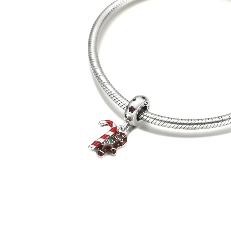 (imagine pentru) PANDORA Pandantiv Gingerbread Man - 799637C01 - Vizualizare 4