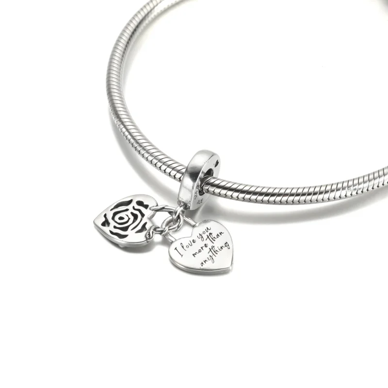 (imagine pentru) PANDORA Rose Pendulă Lacăt Inimă - 790086C00 - Vizualizare 5
