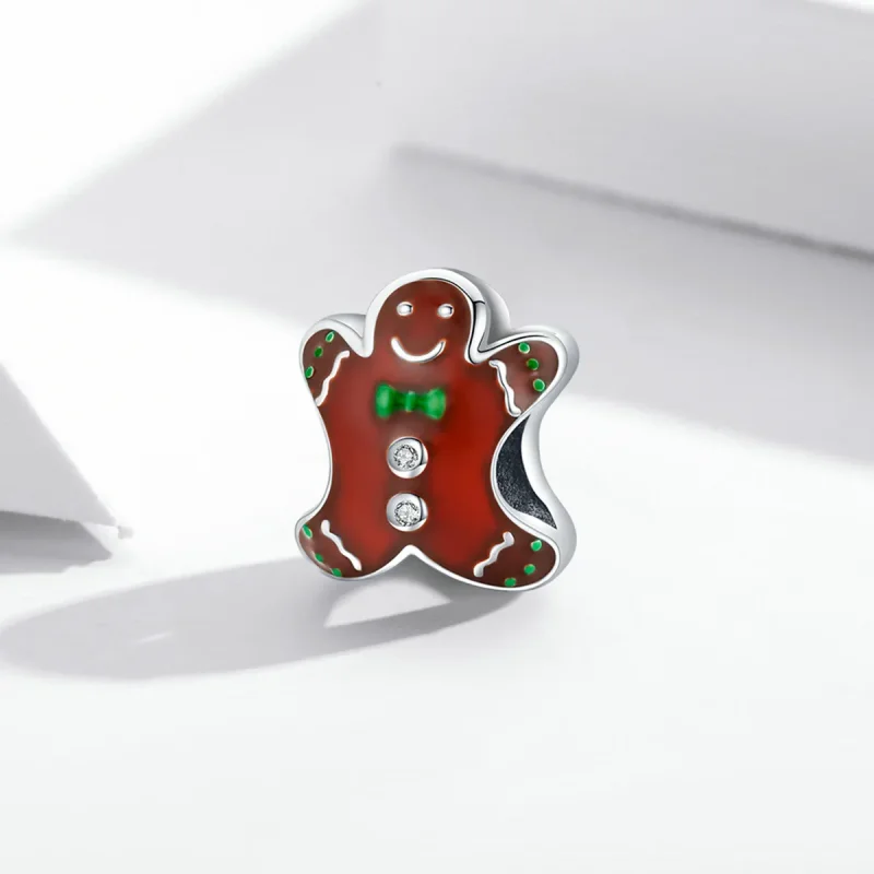 (imagine pentru) Pandora Stil Argint Gingerbread Man Charm - SCC2037 - Vizualizare 2
