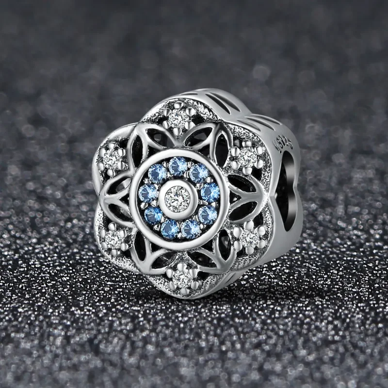(imagine pentru) Pandora Stil Argint Romantic Fulgi de Zăpadă Charm - SCC247 - Vizualizare 2