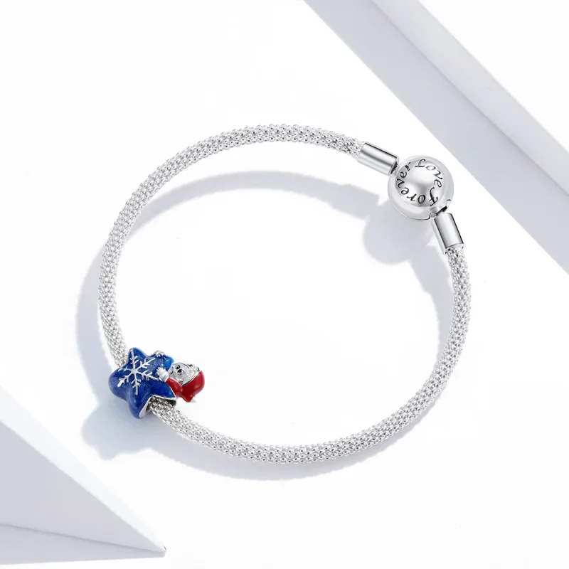 (imagine pentru) Pandora Style Argint Charm cu Moș Crăciun - BSC372 - Vizualizare 3