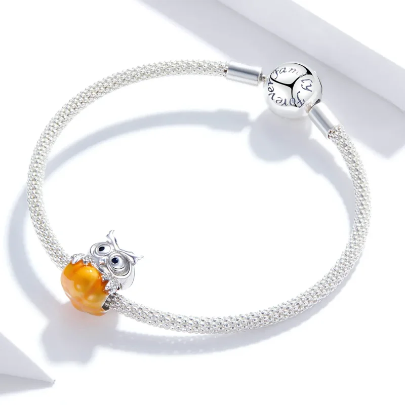 (imagine pentru) Pandora Style Argint Cucuruză Vrăjitoare Bufniță - BSC342 - Vizualizare 3