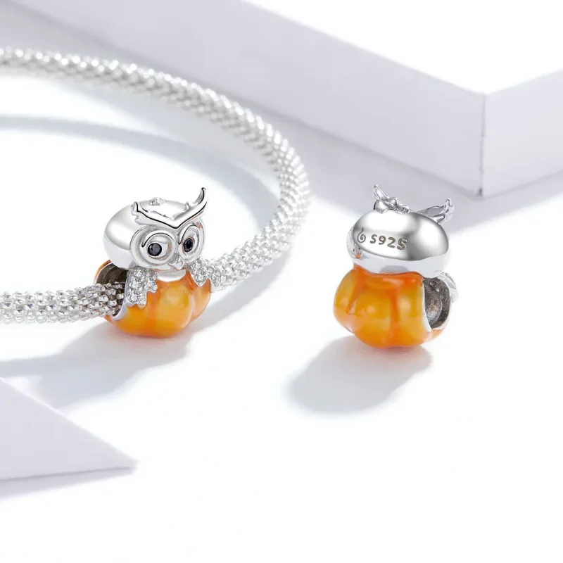 (imagine pentru) Pandora Style Argint Cucuruză Vrăjitoare Bufniță - BSC342 - Vizualizare 4