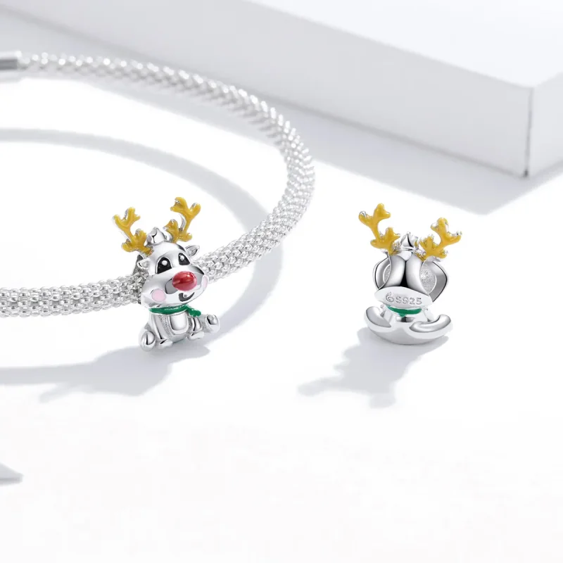 (imagine pentru) Pandora Style Silver un pandantiv cu un căprioară în creștere - BSC375 - Vizualizare 4