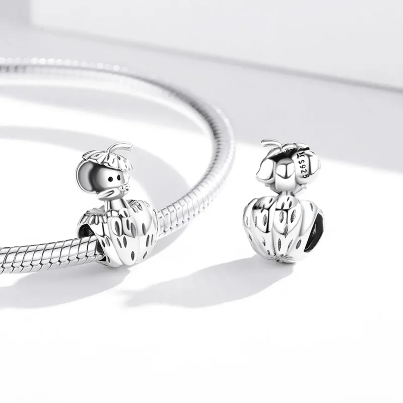(imagine pentru) Stilul Pandora Argint Un șobolan care fură dovleci Charm - SCC1927 - Vizualizare 4