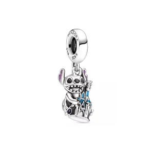 (imagine pentru) Stitch și Fantasyland Castle Figural Charm de Pandora - P400942464807