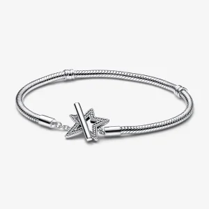 (imagine pentru) Brățară cu lanț de șarpe cu bară în T Pandora Moments - 592357C01
