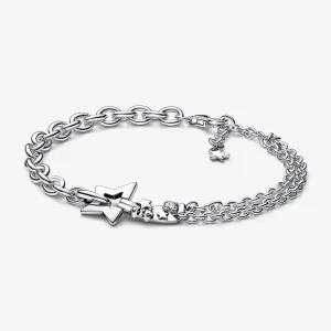 (imagine pentru) Brățară cu lanț dublu PANDORA Shooting Star - 592409C01
