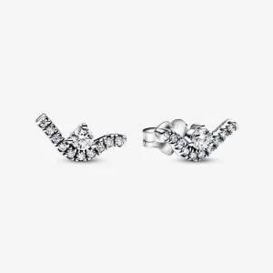 (imagine pentru) Cercei cu șurub PANDORA Sparkling Wave - 292544C01