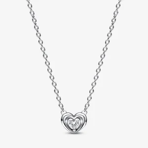 (imagine pentru) Colier cu pandantiv PANDORA Radiant Heart & Floating Stone - 392494C01