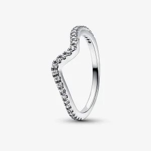 Inelul PANDORA Sparkling Wave - 192539C01 (imagine pentru) Inelul PANDORA Sparkling Wave - 192539C01