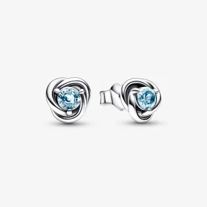 (imagine pentru) PANDORA Cercei cu șuruburi March Sea Aqua Blue Eternity Circle - 292334C09
